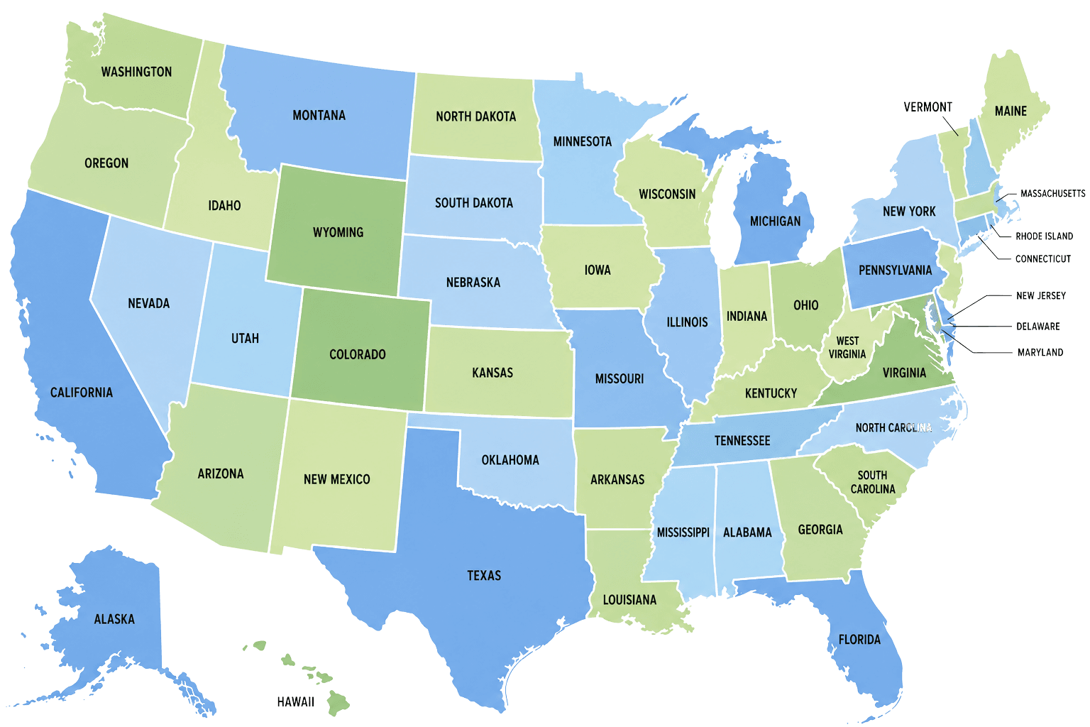 US Map Browse by State
